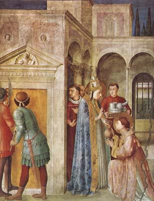 St Lawrence Receiving the Church Treasures (mk08), Fra Angelico